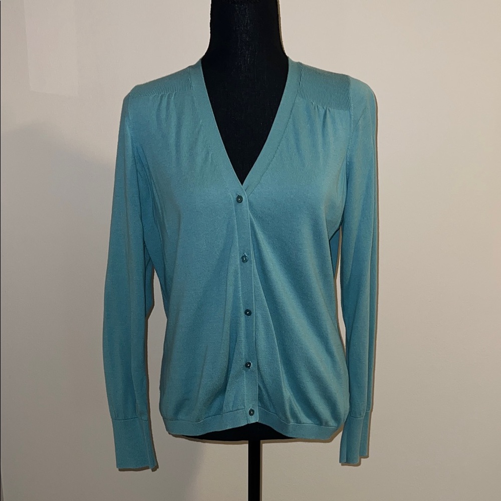 Talbots Light Blue V-Neck Cardigan